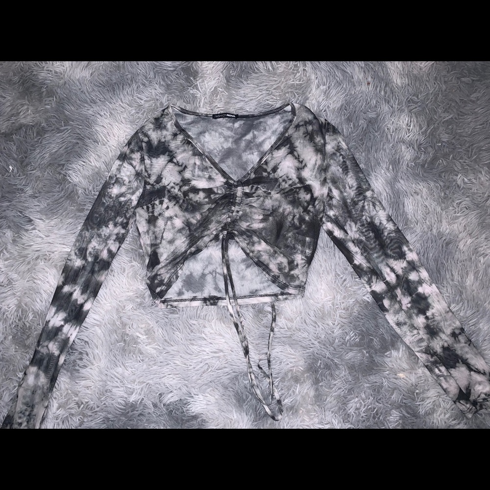 Mesh crop top 🤍🖤